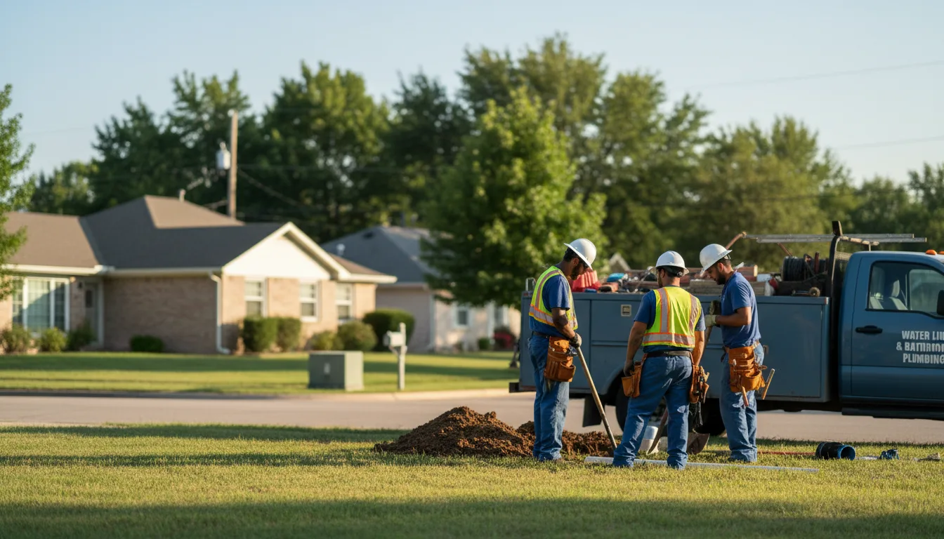 Residential water line and bathroom plumbing service in Norfolk, NY
